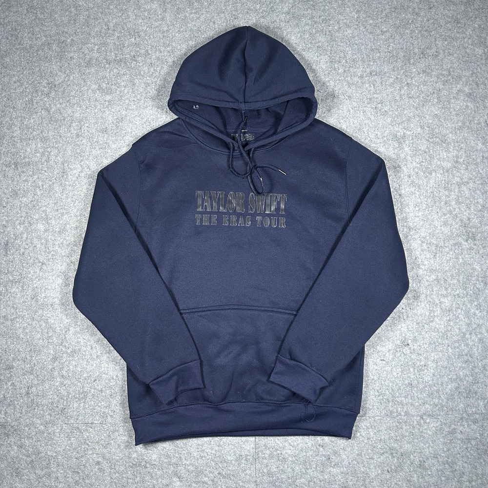 Taylor Swift The Eras Tour 2023 Concert Hoodie Adult Size Medium Baggy Navy Blue